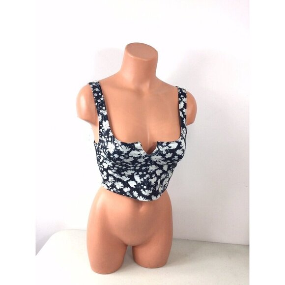 Free People Floral Crop Top Tank Womens XS - Picture 4 of 5